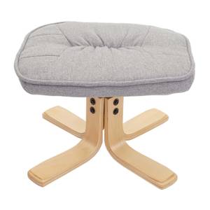 Relaxsessel H56 mit Hocker Hellgrau