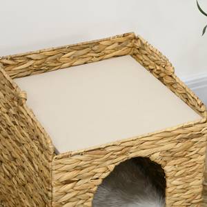 Rattan Katzenhaus D30-678V00BN Braun - Naturfaser - 38 x 42 x 38 cm