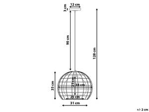 Lampe suspension LIRI 31 x 31 cm