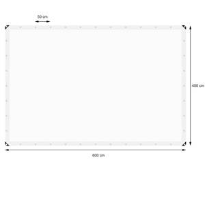 Bâche de couverture 4x6m 180g/m² Blanc Blanc - Matière plastique - 400 x 9 x 600 cm