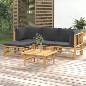 Garten-Lounge-Set 3028492-4 (5-teilig) Grau - Bambus - 69 x 65 x 69 cm