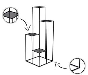 Blumenständer 10-1538-3 Schwarz - Metall - 40 x 110 x 40 cm