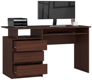 Bureau d'ordinateur CLP 135 cm Imitation wengé