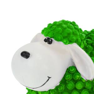 Figurine de jardin mouton Noir - Vert - Blanc