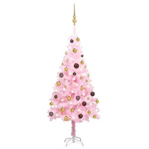 Sapin de noël artificiel Bronze - Doré - Rose foncé - 65 x 120 x 65 cm