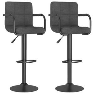 Tabouret de bar 3007119-2 (lot de 2) Gris foncé