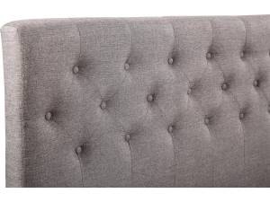 Bett  "Emmy" - 160 x 200 cm - Maulfwurf Taupe - 167 x 219 cm