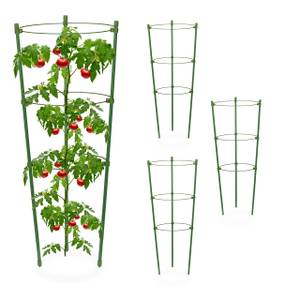 Tuteur à tomates 45 cm lot de 4 Vert - Métal - Matière plastique - 18 x 45 x 18 cm