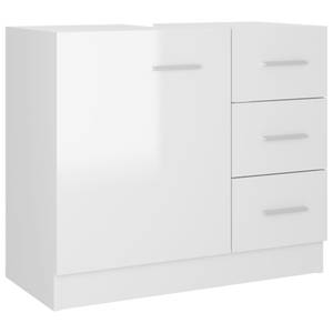 Meuble de lavabo 3005548 Blanc - Bois manufacturé - Bois massif - 63 x 54 x 30 cm