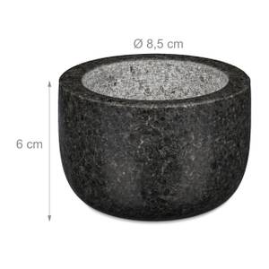 Petit mortier en granit avec pilon Gris - Pierre - 9 x 6 x 9 cm
