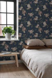 Tapete Blumenmuster 7127 Blau