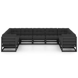 Salon de jardin 3009775-2 (lot de 9) Anthracite - Noir