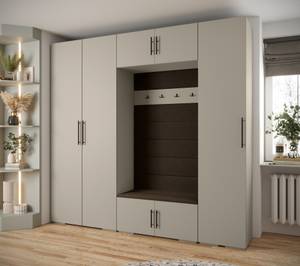 Garderobe Inova 3 Z8 Schwarz - Braun - Grau - Schwarz