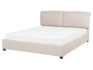 Lit double BELFORT Beige - Crème - Chêne foncé - Largeur : 171 cm