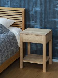 2 x Nachttisch TOMMY, geölte Eiche Beige - Massivholz - Holzart/Dekor - 40 x 57 x 35 cm