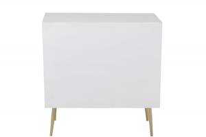 Commode design PIKA couleur blanc Blanc - Bois massif - 80 x 84 x 40 cm