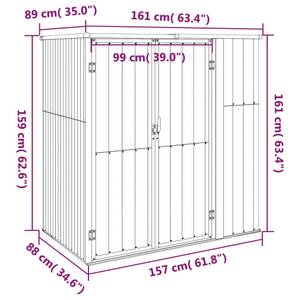 Geräteschuppen 3006852 Braun - Breite: 161 cm