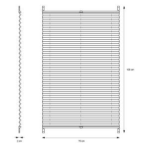 Store plissé crème 70x100 cm Blanc crème - 70 x 100 cm