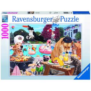 Puzzle Katzen am Pool 1000 Teile Papier - 28 x 6 x 38 cm