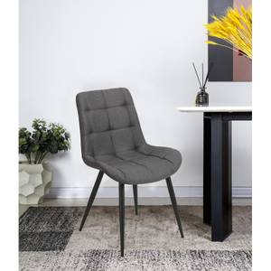 Lot de 4 chaises - JAELLE Anthracite