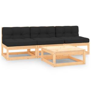 Garten-Lounge-Set (4-teilig) 3009876-2 Anthrazit - Holz