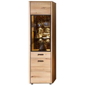 Vitrine Morena 1 mit LED Braun - Massivholz - Holzart/Dekor - 60 x 205 x 39 cm