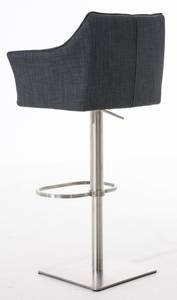 Tabouret de bar Damaso Lot de 2 Gris lava - Argenté