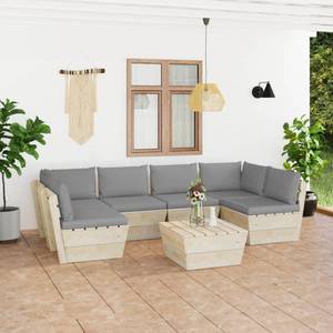 Garten-Lounge-Set (7-teilig) 3016490-17 Grau