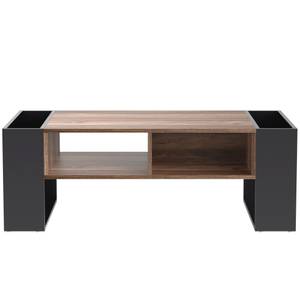 Table basse Astraios Ⅲ Noir - Marron - Bois manufacturé - Métal - 60 x 40 x 106 cm