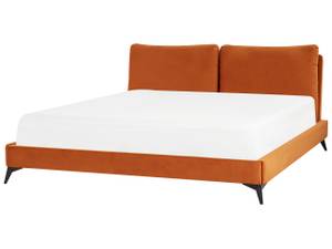 Doppelbett MELLE Schwarz - Orange - 196 x 95 x 228 cm