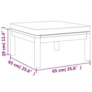 Garten-Lounge-Set (7-teilig) 3011497-19 Weiß - Massivholz - Holzart/Dekor - 65 x 35 x 65 cm