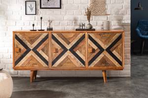 Sideboard LONG ISLAND Braun - Naturfaser - Holzart/Dekor - 160 x 75 x 39 cm