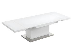 Table extensible LAURIA Blanc - Bois manufacturé - 75 x 75 x 180 cm