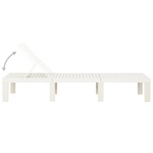 Chaise longue 3005146 Blanc - Matière plastique - 195 x 32 x 65 cm