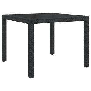 Table de jardin 3011479 Noir - Métal - Matière plastique - Polyrotin - 90 x 75 x 90 cm