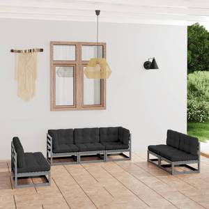 Salon de jardin (lot de 7) 3009899-2 Anthracite - Gris