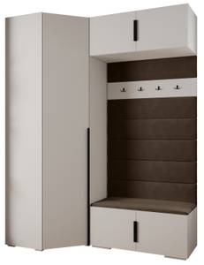 Garderobe Inova 1 Z21 Schwarz - Braun - Weiß