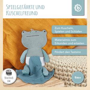 Kuscheltier mit Schmusetuch Frosch Grün - Textil - 13 x 8 x 33 cm