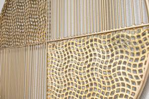 Wanddeko Metall Überkreuzte Sanduhren Gold - Weiß - Metall - 60 x 80 x 2 cm