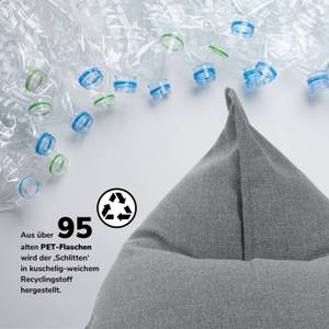Sitzsack Bean Bag Liege Recyclingstoff Grau