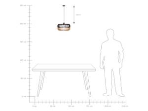 Pendelleuchten SOUS Schwarz - Braun - Holzwerkstoff - 40 x 124 x 40 cm