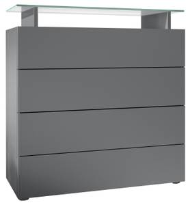 Kommode Pavos V2 Anthrazit Grau - Holzwerkstoff - 76 x 80 x 33 cm