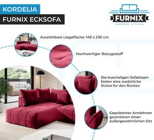 Ecksofa Kordelia Rot