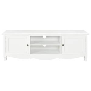 Meuble tv 297428 Blanc - Bois manufacturé - Bois massif - Bois/Imitation - 30 x 40 x 120 cm