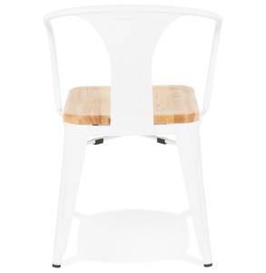 Fauteuil METROPOLIS Imitation hêtre - Blanc