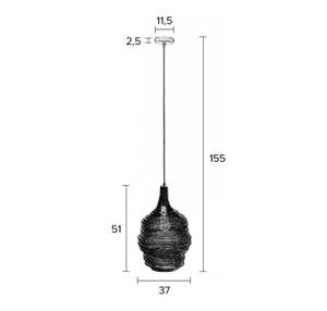 Pendelleuchte Lena III Eisen - 1-flammig