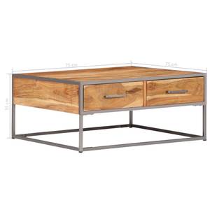 Couchtisch 247585 Braun - Metall - Massivholz - Holzart/Dekor - 75 x 35 x 75 cm