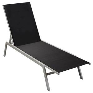 Sonnenliege 48011 Schwarz - Metall - 58 x 32 x 200 cm