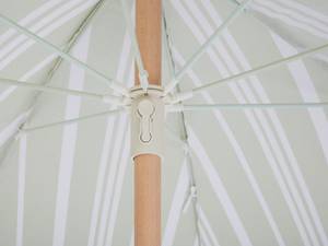 Parasol droit MONDELLO Vert - Chêne clair - Blanc