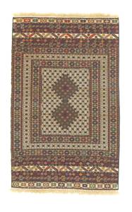 Kelim Afghan - 157x100cm Beige - Naturfaser - 100 x 1 x 157 cm